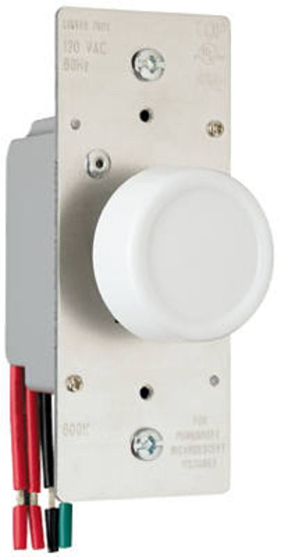 Legrand R603PLTKV Rotary Dimmer, 120 V, 600 W, Incandescent Lamp, 3-Way, Light Almond