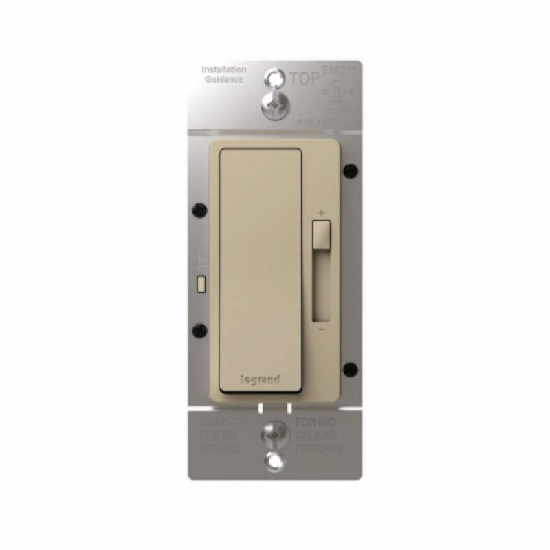 Legrand radiant Series RHL153PI Advanced Dimmer, 1.25 A, 120 V, 150 W, CFL, Incandescent, LED Lamp, 3-Way, Ivory