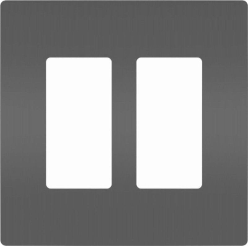Pass & Seymour radiant Series RWP262BK Wallplate, 4-1/2 in L, 4.96 in W, 2-Gang, Polycarbonate, Black, Satin