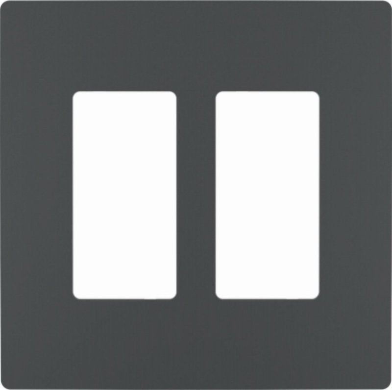Pass & Seymour radiant Series RWP262GCC6 Wallplate, 4-1/2 in L, 4.96 in W, 2-Gang, Polycarbonate, Graphite, Metallic