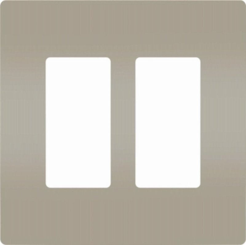 Pass & Seymour radiant Series RWP262NICC6 Wallplate, 4-1/2 in L, 4.96 in W, 2-Gang, Polycarbonate, Nickel, Metallic