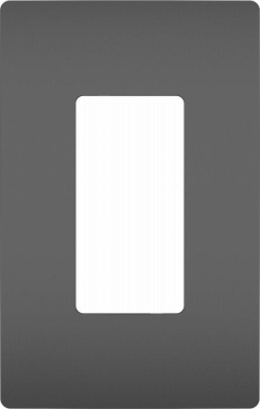 Legrand RWP26BKCC6 Switch Wallplate, 3.15 in W, 1 -Gang, Polycarbonate, Black, Satin