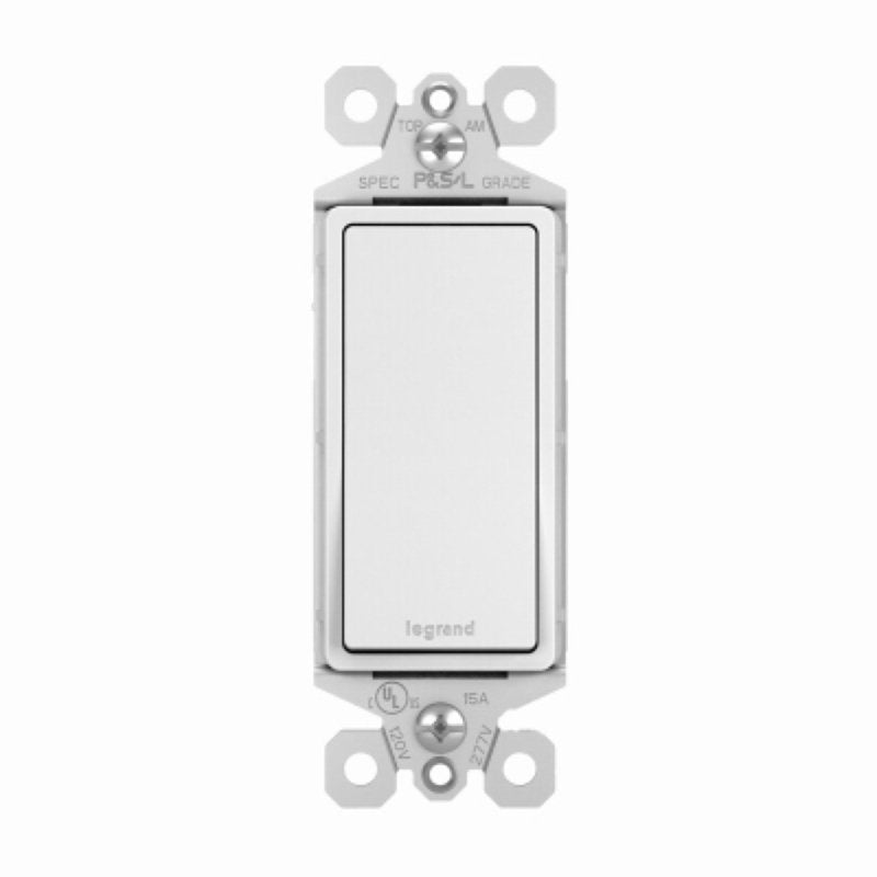 Legrand radiant Series TM870WAMCC4 Switch, 15 A, 120/277 V, Screw Terminal, Thermoplastic Housing Material, White