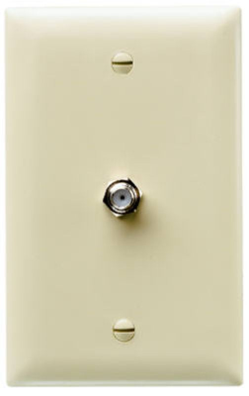 Pass & Seymour TradeMaster TP Series TPCATVICC12 Wallplate, 4.7 in L, 2.94 in W, 1-Gang, 1-Port, Steel, Ivory, Matte