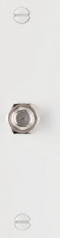 Pass & Seymour TradeMaster TP Series TPCATVWCC12 Wallplate, 4.7 in L, 2.94 in W, 1-Gang, 1-Port, Steel, White, Matte