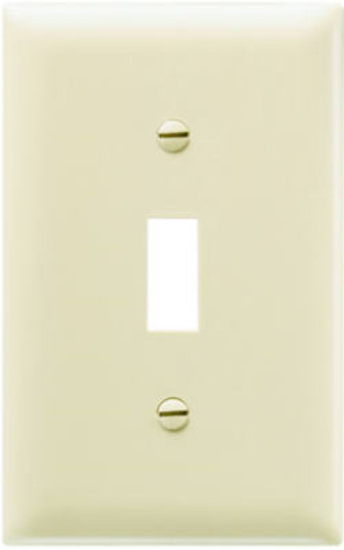 Pass & Seymour TradeMaster TP Series TP1ICC100 Wallplate, 4-11/16 in L, 2.937 in W, 1-Gang, Nylon, Ivory, Matte