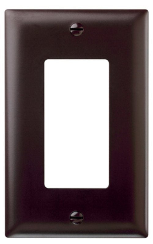 Pass & Seymour TradeMaster TP Series TP26CC15 Wallplate, 4-11/16 in L, 15/16 in W, 1-Gang, Nylon, Brown, Matte
