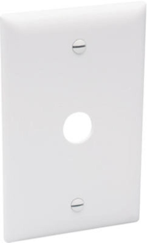 Legrand TP60W Telephone/Cable Outlet Plate, 1 -Gang, Nylon, White