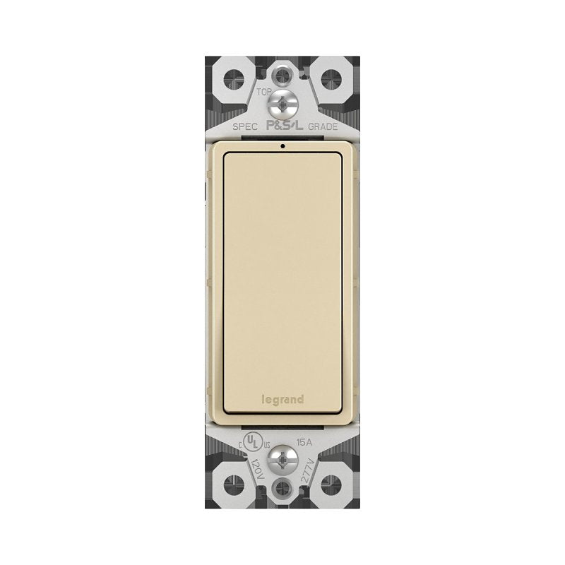 Legrand radiant TM870ISLCCC5WP Decorator Switch, 15 A, 120/277 V, Thermoplastic Housing Material, Ivory