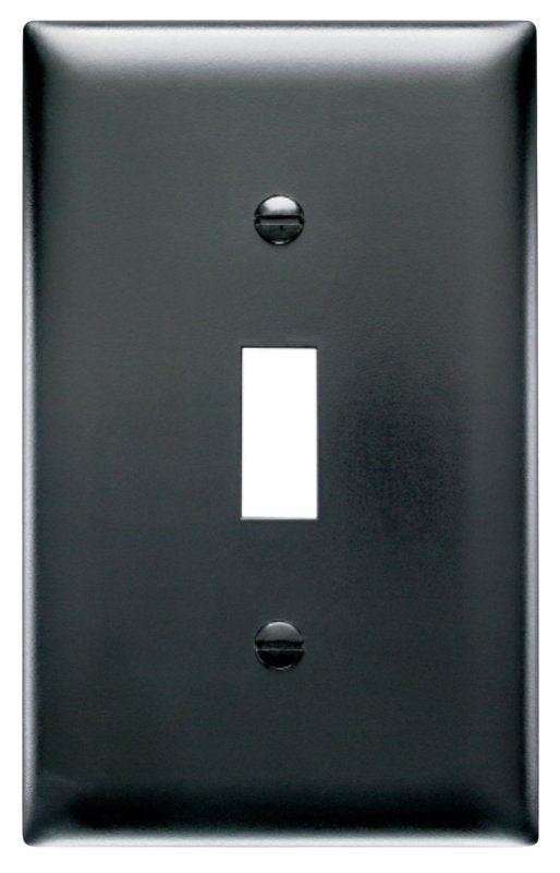 Pass & Seymour TradeMaster TP Series TP1BKCC15 Wallplate, 4-11/16 in L, 2.937 in W, 1-Gang, Nylon, Black, Matte