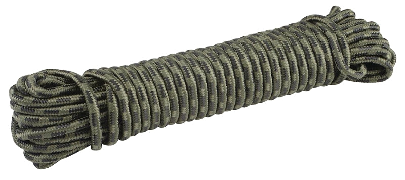 Baron 42578 Rope, 3/8 in Dia, 75 ft L, 133 lb Working Load, Polypropylene, Camouflage