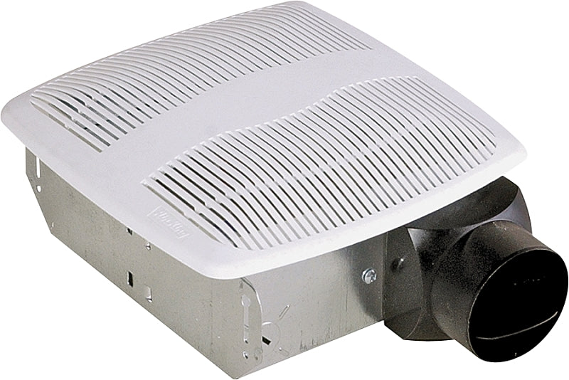 Air King AS50 Economical Exhaust Fan, 7-1/4 in L, 7-1/4 in W, 0.9 A, 120 V, 1-Speed, 50 cfm Air, Metal, White