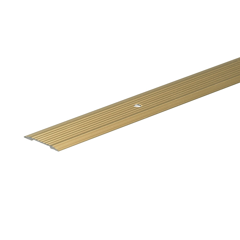 Frost King H433FB/3 Seam Binder, 3 ft L, 1-1/4 in W, Fluted Surface, Aluminum, Gold, Satin