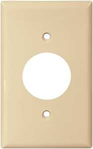 Eaton 5131V-BOX Single Receptacle Wallplate, 4-1/2 in L, 2-3/4 in W, Standard, 1-Gang, Nylon, Ivory, High-Gloss, Flush, Pack of 15