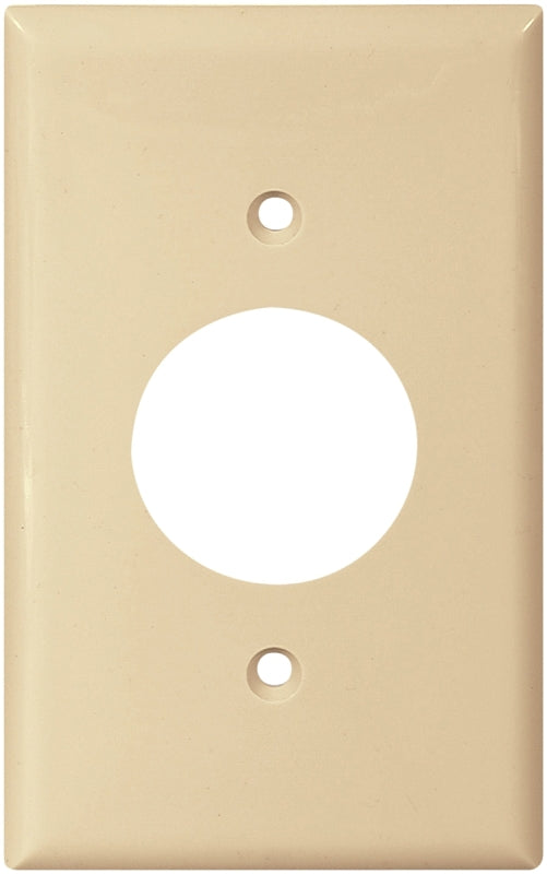 Eaton 5131V-BOX Single Receptacle Wallplate, 4-1/2 in L, 2-3/4 in W, Standard, 1-Gang, Nylon, Ivory, High-Gloss, Flush, Pack of 15