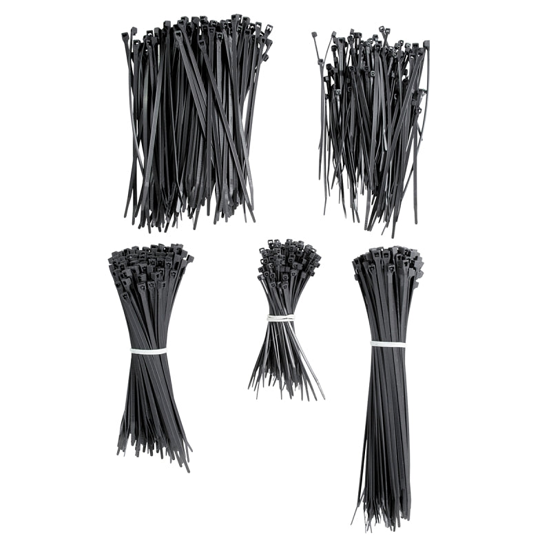 Gardner Bender 71111 Cable Tie, Nylon, Black, 8 in L, 500/PK