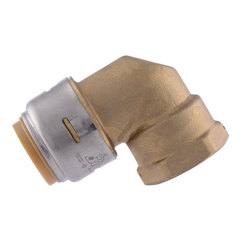 SharkBite UR314A Adapter Elbow, 3/4 in, 90 deg Angle, Brass, 200 psi Pressure