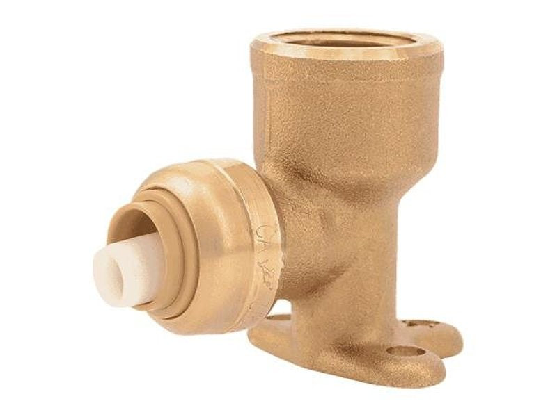 SharkBite Max Series UR340A Drop Ear Elbow, 3/4 in, 90 deg Angle, Brass, 250 psi Pressure
