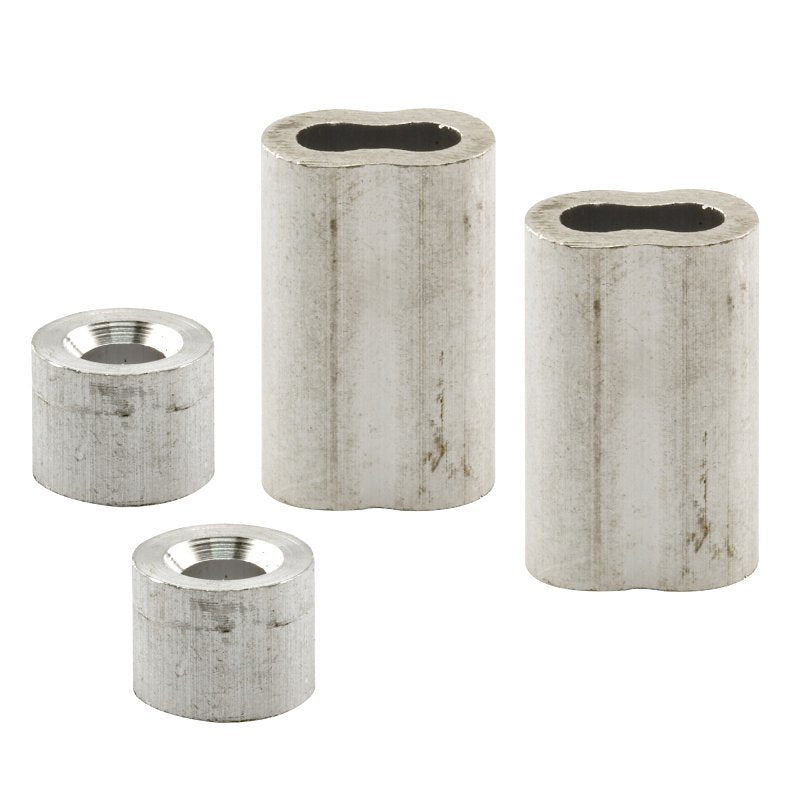 Prime-Line GD 12153 Cable Ferrule and Stop, 3/16 in Dia Dimensions, Aluminum