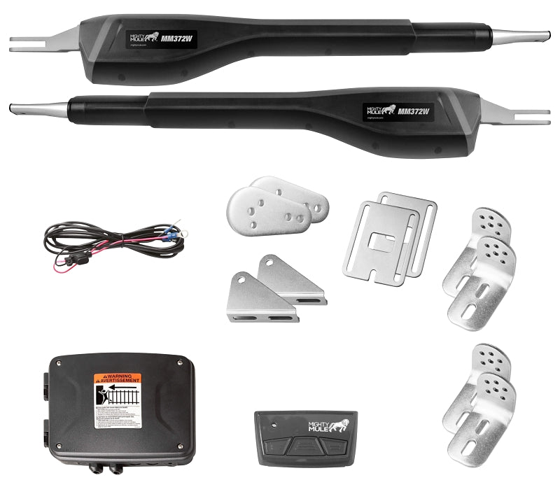 Mighty Mule MM372W Series Gate Opener, Dual Swing, Battery, 16 ft Max Gate L