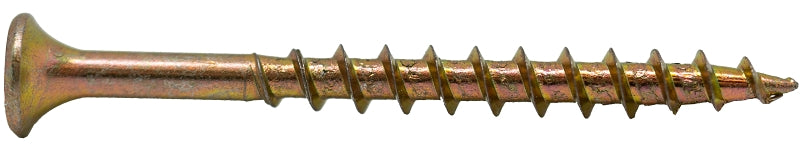 ProFIT 0333179G Multi-Purpose Screw, #9 Thread, 3 in L, Coarse Thread, Bugle Head, Star Drive, Yellow Zinc, 25 lb