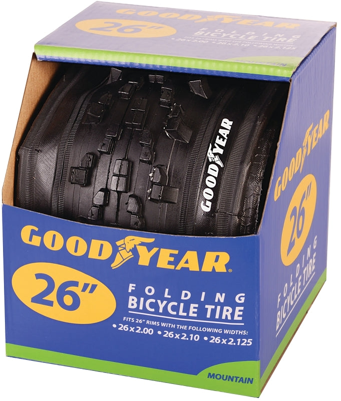 Kent 91059 Mountain Bike Tire, Folding, Black, For: 26 x 2 to 2.1 to 2-1/8 in Rim, Pack of 2