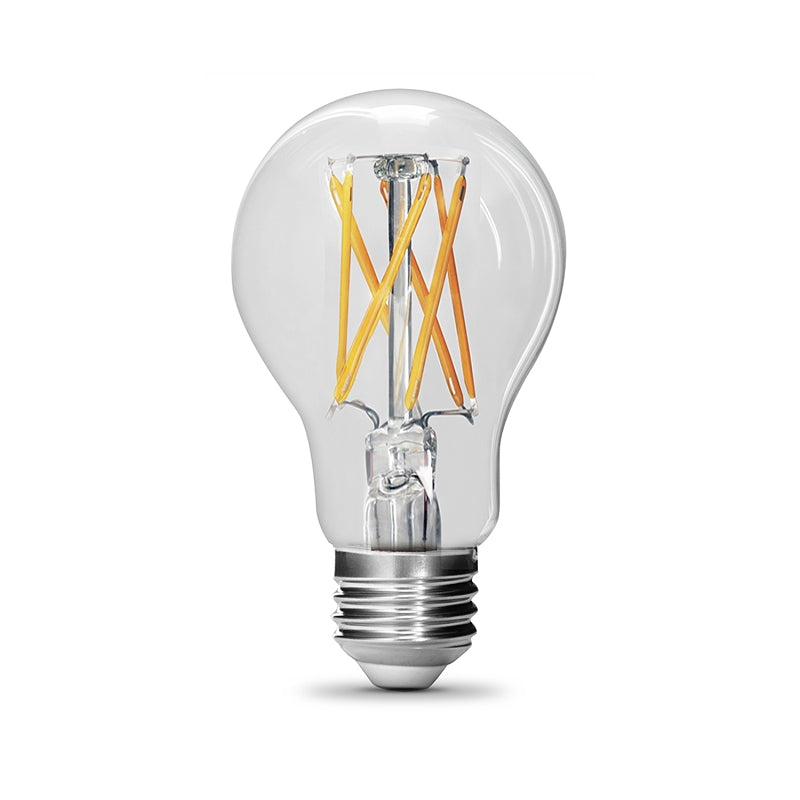 Feit Electric A100CL950CA/FIL/2 LED Bulb, A19 Lamp, 100 W Equivalent, E26 Medium Lamp Base, Dimmable, Clear, Daylight