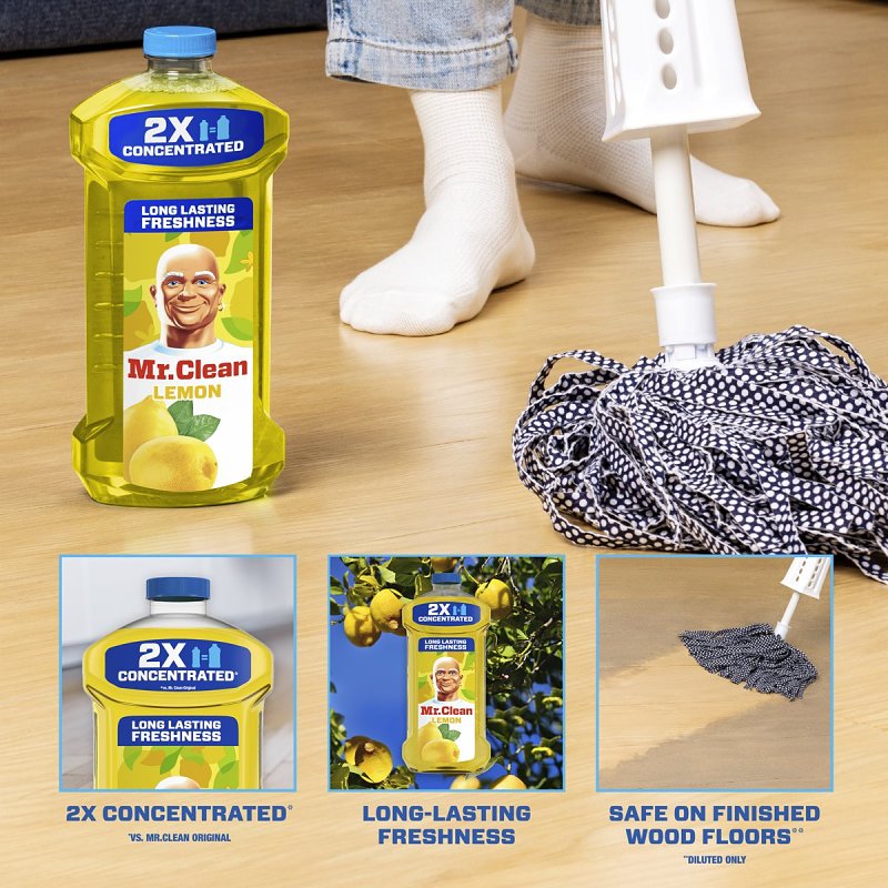 Mr Clean 80375756 All-Purpose Cleaner, 23 oz Bottle, Liquid, Lemon