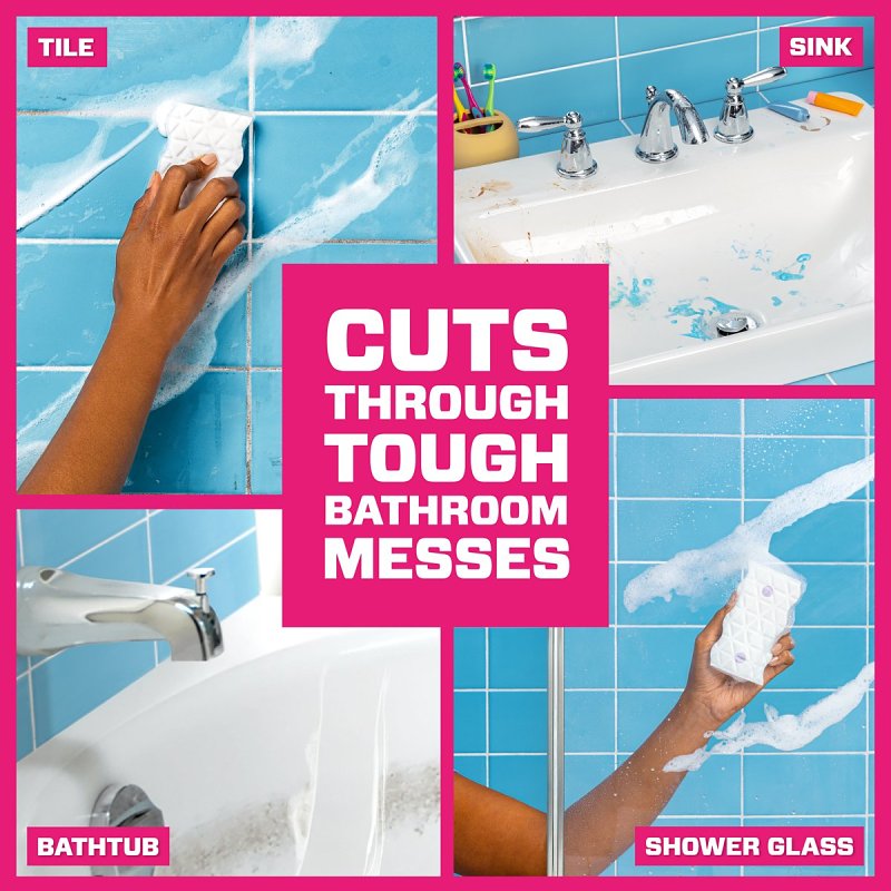 Mr Clean Magic Eraser Ultra Bath Series 030772128299 Multi-Purpose Cleaner, Sponge, Lavender