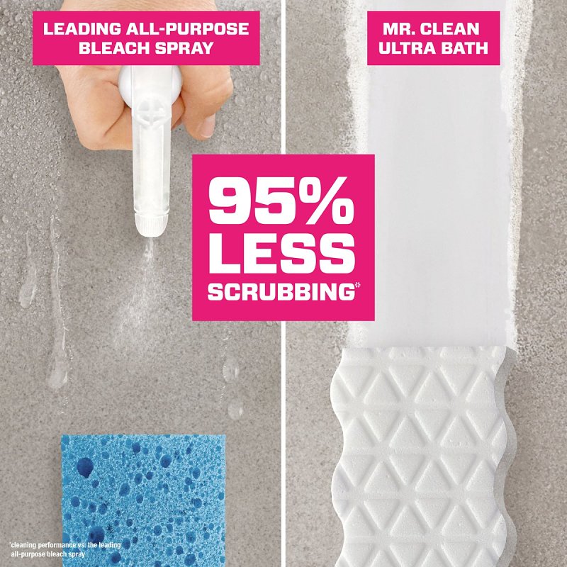 Mr Clean Magic Eraser Ultra Bath Series 030772128299 Multi-Purpose Cleaner, Sponge, Lavender