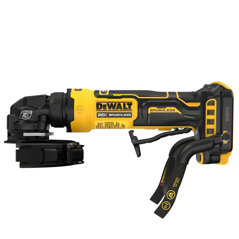 DEWALT ATOMIC DCG400B Angle Grinder, Tool Only, 20 V, 3/8, 5/8 in Arbor, 4 in Dia Wheel