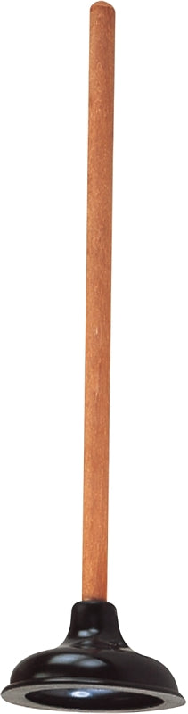 ProSource 8318-B Toilet Plunger Drain, 23-1/4 in OAL, 6 in Cup, Long Handle