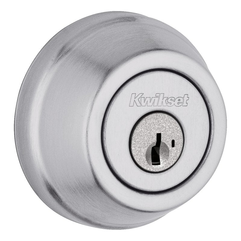 Kwikset Signature Series 780 Series 780 26D 6AL STRKP K3 Deadbolt, 2 Grade, Keyed Key, Zinc, Satin Chrome, KW1 Keyway
