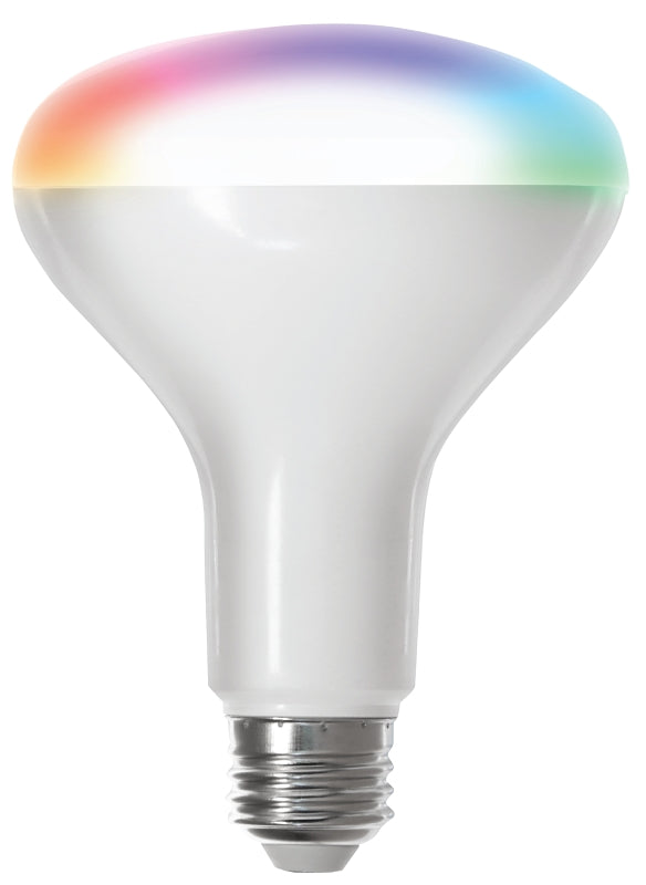 Feit Electric BR30/RGBW/CA/AG Smart Bulb, 650 Lumens, 2700 to 6500 K Color Temp, 8 W, Wi-Fi Connectivity: 2.4 GHz