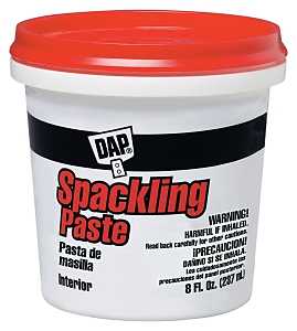 DAP 10200 Spackling, Latex, Oil Base, White, 0.5 pt Tub