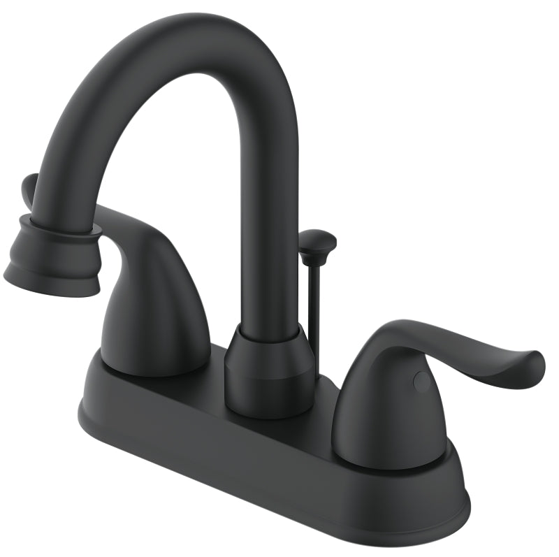 Boston Harbor F5111100BL-OBA1 Lavatory Faucet, 1.2 gpm, 2-Faucet Handle, 3-Faucet Hole, Metal/Plastic, Matte