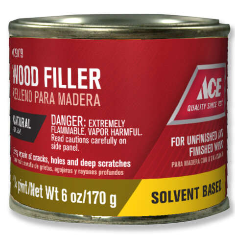 Ace Natural Wood Filler 6 oz, Pack of 12