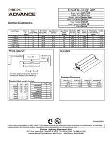 Philips Advance Centium Series ICN2P60N35I Electronic Ballast, 120/277 V, 132 to 135 W, 2-Lamp