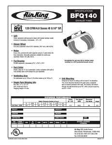 Air King BFQ140 Exhaust Fan, 9-1/8 in L, 8-1/2 in W, 0.8 A, 120 V, 1-Speed, 120 cfm Air, ABS/Polycarbonate