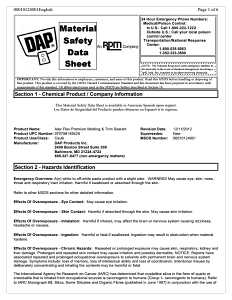 DAP ALEX FLEX 18542 Cauling Sealant, White, 72 hr Curing, 40 to 100 deg F, 10.1 oz Cartridge