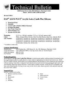 DAP ALEX PLUS 18128 Acrylic Latex Caulk with Silicone, White, -20 to 180 deg F, 5.5 fl-oz Squeeze Tube