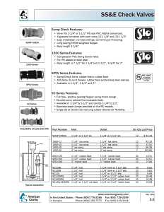 Superior Pump 99507/SC125B Check Valve, 1-1/2 x 1-1/4 in, MPT x Barb, 25 psi Pressure, ABS Body