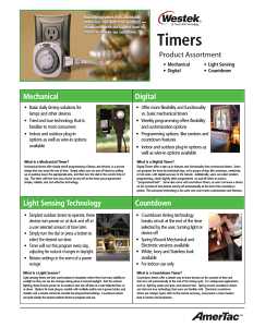 AmerTac TM1677DHB Mechanical Timer, 15 A, 125 V, 1875 W, 1 -Outlet, White