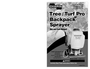 Chapin 62000 Backpack Sprayer, 4 gal Tank, Polypropylene Tank, 25 ft Horizontal, 23 ft Vertical Spray Range