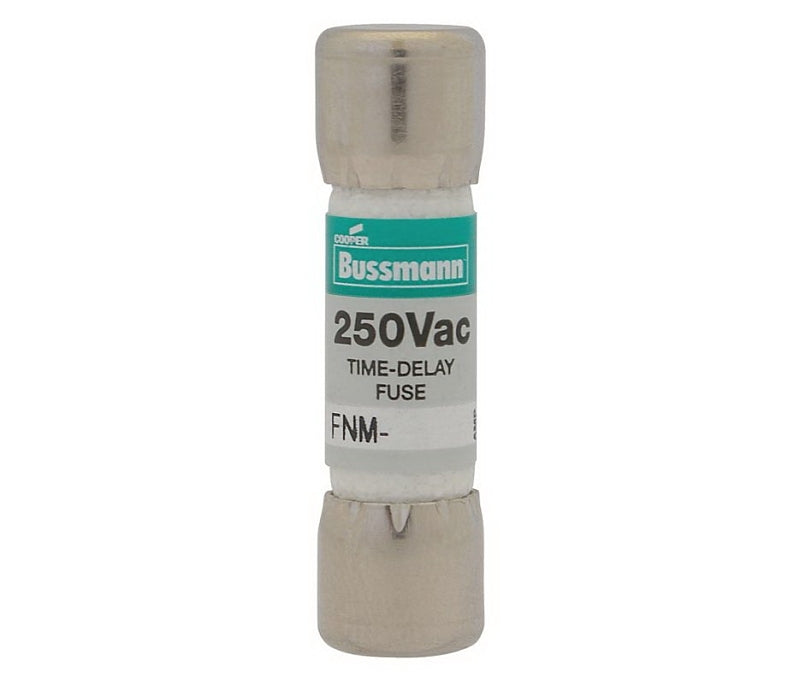Bussmann FNM-20 Series Time Delay Fuse, 20 A, 250 V, 10 kA Interrupt, Melamine Body, Ferrule, Holder Terminal