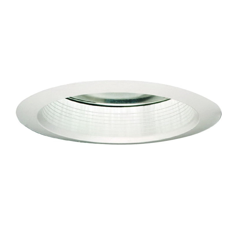 Halo 30WATH Baffle Trim, 6 in Dia, 5 in OAH, Metal Body, White
