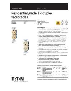 Eaton Wiring Devices TR270LA Duplex Receptacle, PVC, Light Almond, 2-Pole, 3-Wire, 125 V, Push-in, Side Wiring, Pack of 10