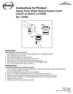 Danco 10496 Faucet Aerator Insert, 15/16 or 55/64 in, Plastic, 1 gpm
