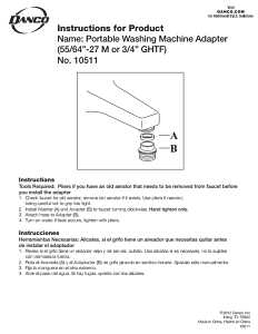 Danco 10511 Washing Machine Adapter, 3/4 x 55/64 in, GHTF x Male, Brass, Chrome-Plated