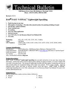 DAP 12140 Spackling Paste White, White, 1/2 pt Tub